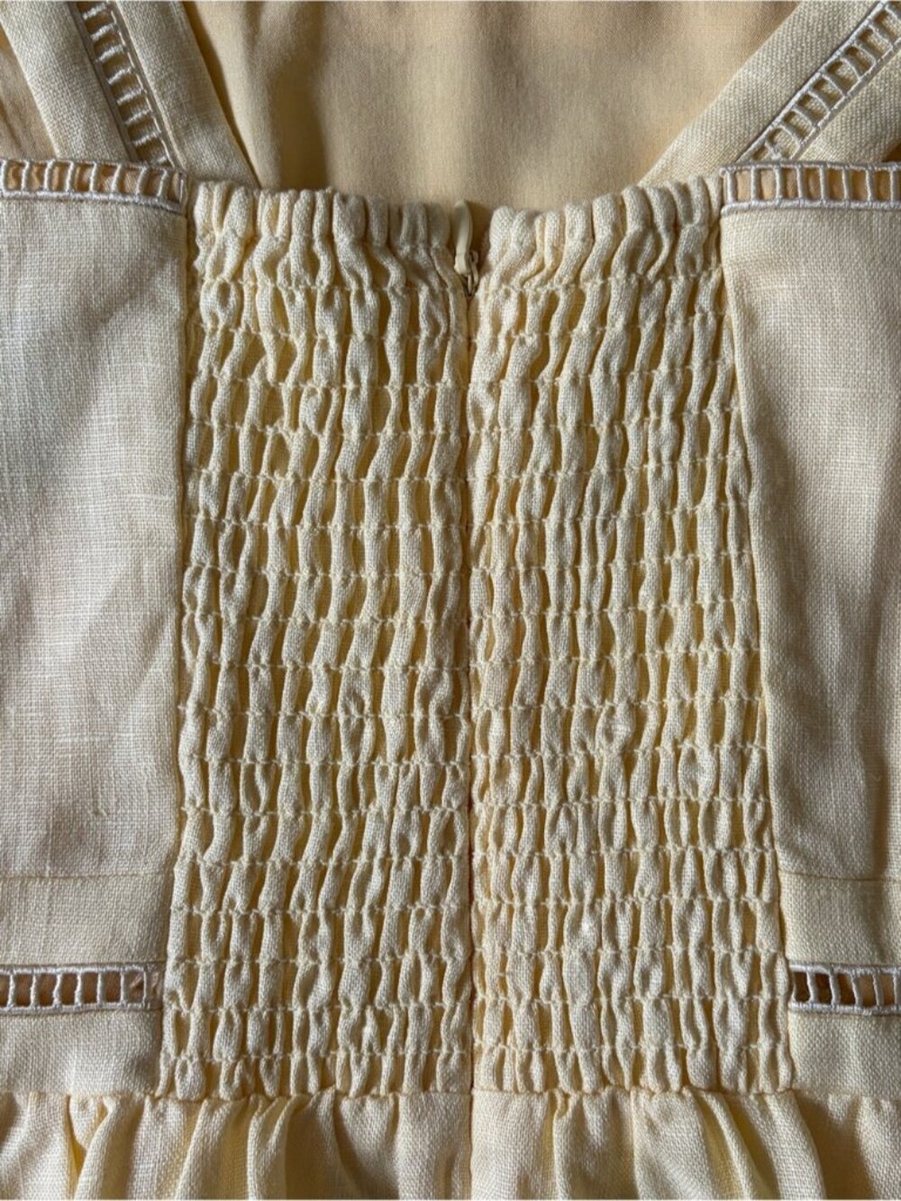 NEW Reformation Everett Linen Midi Dress Ray of Light Yellow | US 4 UK 8 - Picture 11 of 14